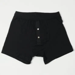 Merz B. Schwanen 255 Button Fly Boxer - Deep Black