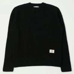 Merz B. Schwanen BLADE02 Waffle Structured Merino/Cashmere Pullover - Deep Black