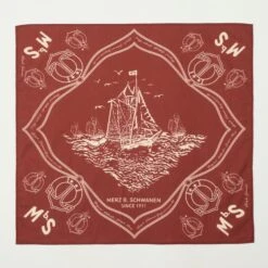 Merz B. Schwanen BANDANA01 'Good Basics' Cotton Bandana - Chestnut