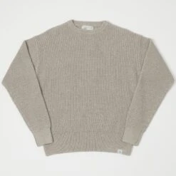 Merz B. Schwanen CCWC01 Knit Crew Waffle Pullover - Grey Melange