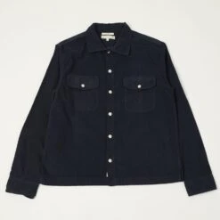 Merz B. Schwanen SHIRT06LC Organic Cotton Corduroy Shirt - Night Blue