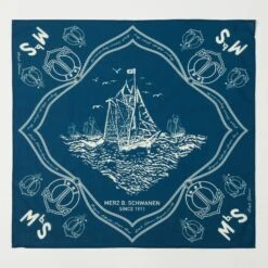 Merz B. Schwanen BANDANA01 'Good Basics' Cotton Bandana - Ink Blue