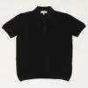 Merz B. Schwanen KPLP02 Plant Based Knitted Polo Shirt - Deep Black -Hartford Sale Store MERZBSCHWANEN KPLP02KNITTEDPOLO 1