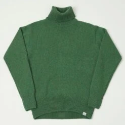 Merz B. Schwanen LOCT01 Turtleneck Knit Pullover - Moss Green