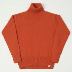 Merz B. Schwanen LOCT01 Turtleneck Knit Pullover - Rust