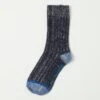 Merz B. Schwanen MW72 'Extra Fine' Merino Wool Sock - Ink/Nature -Hartford Sale Store MERZBSCHWANEN MW72SOCKS INKBLUE1