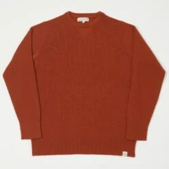Merz B. Schwanen MWCC01 Ribbed Merino Pullover - Clay