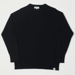 Merz B. Schwanen MWCC01 Ribbed Merino Pullover - Dark Navy