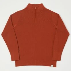 Merz B. Schwanen MWZP04 Zip Front Knit Pullover - Clay