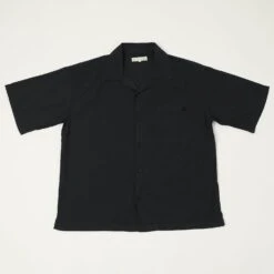 Merz B. Schwanen SHIRT09LP Organic Cotton Poplin Short Sleeve Shirt - Deep Black
