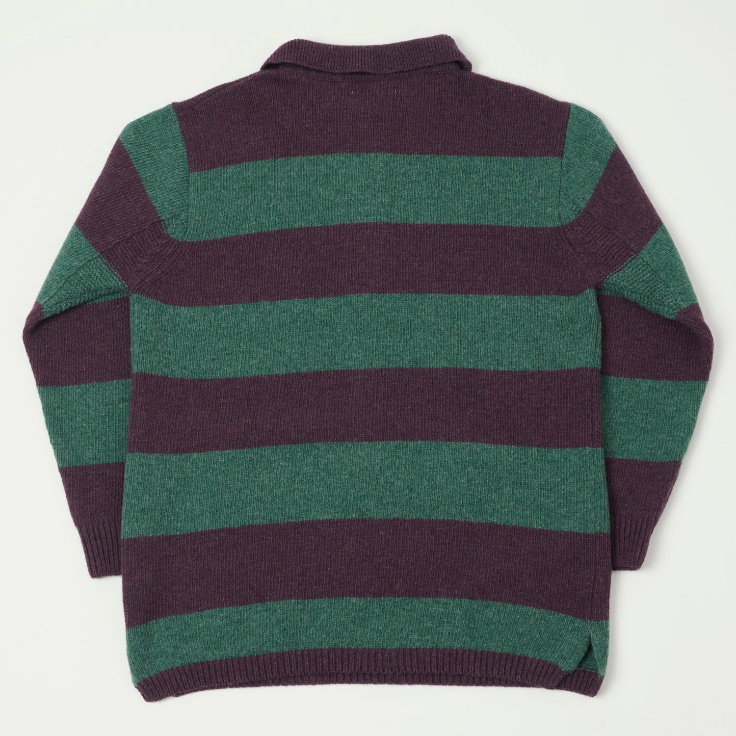 Merz B. Schwanen RWPL01 Stripe Polo- Purple/Dark Teal 7 Merz B. Schwanen RWPL01 Stripe Polo- Purple/Dark Teal - Image 5