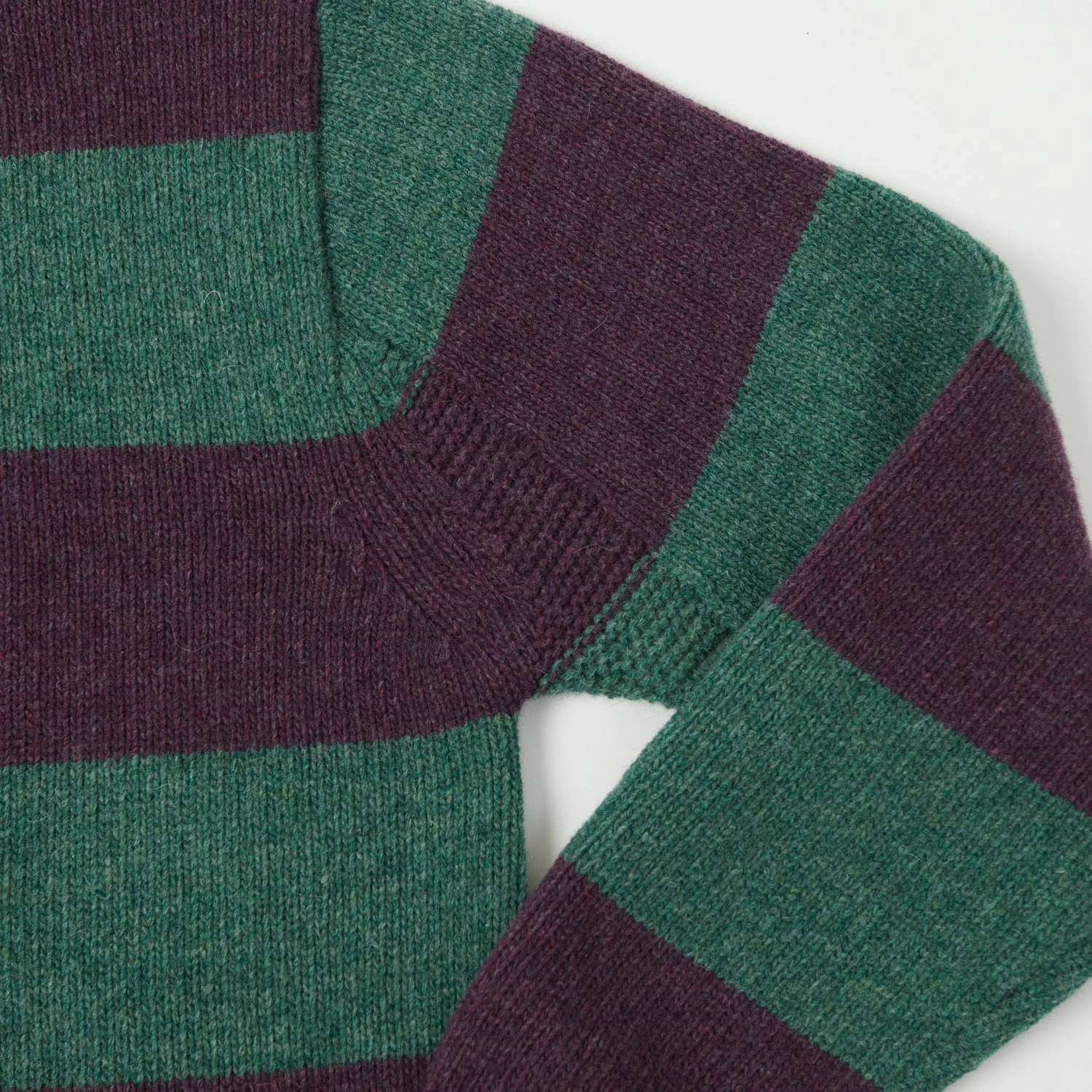 Merz B. Schwanen RWPL01 Stripe Polo- Purple/Dark Teal 6 Merz B. Schwanen RWPL01 Stripe Polo- Purple/Dark Teal - Image 4