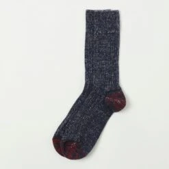 Merz B. Schwanen W72 Merino Wool Socks - Ink Blue/Nature
