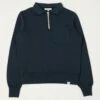 Merz B. Schwanen ZIPC01 Collar Sweatshirt - Denim Blue -Hartford Sale Store MERZBSCHWANEN ZIPC01COLLARSWEAT 1