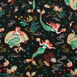 Micky Oye 'Mermaids' Aloha Shirt - Black -Hartford Sale Store MICKYOYE ALOHASHIRT MERMAID2