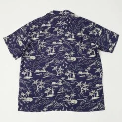 Micky Oye 'Waimea Bay' Aloha Shirt - Blue -Hartford Sale Store MICKYOYE WAIMEABAYSHIRT BLUE0