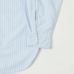 Nanamica 'Button Down' Stripe Wind Shirt - Navy -Hartford Sale Store NANAMICA 7