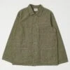 ONI 03101-HCKOL 8.3oz Heavy Chambray Coverall Jacket - Khaki Olive One Wash -Hartford Sale Store ONI 03101 HCKOLJACKET KHAKIOLIVE