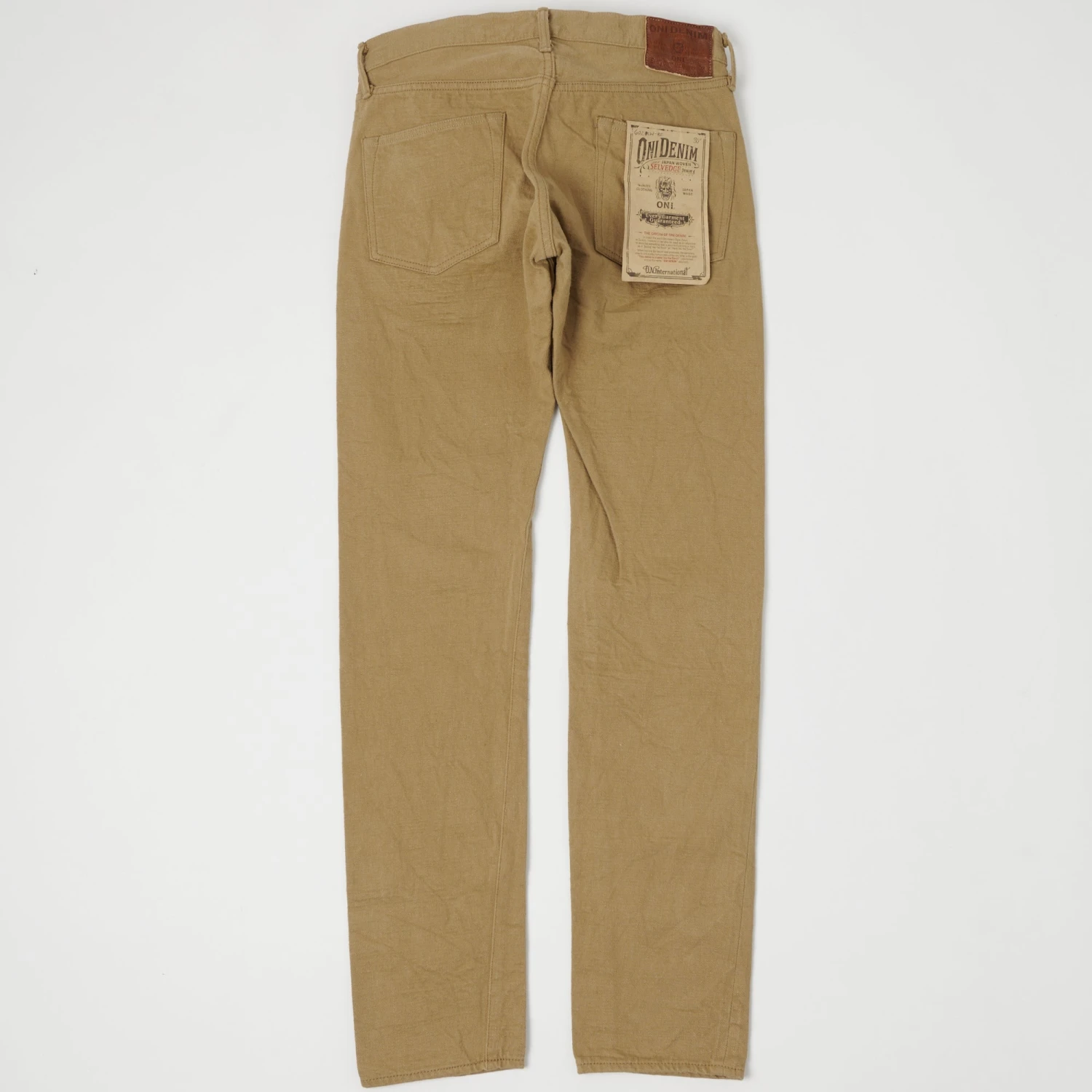 ONI 602LW-BE 'Super Low Tension Beige' 12oz Regular Tapered Jean - One Wash 5 ONI 602LW-BE 'Super Low Tension Beige' 12oz Regular Tapered Jean - One Wash - Image 3