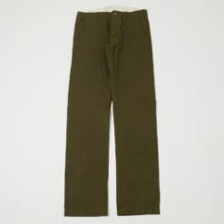ONI 727DK 12oz Dark Olive Sulfur Slim Straight Chino - Rinsed