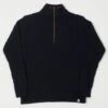Peregrine Cable Zip Neck Jumper - Navy -Hartford Sale Store PEREGRINE CABLEZIPNECK NAVY