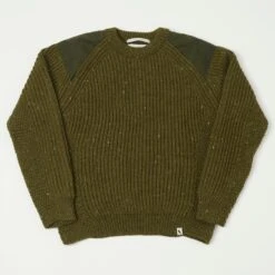 Peregrine Commando Patch Sweater - Khaki
