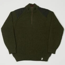 Peregrine Foxton Zip Neck Jumper - Olive