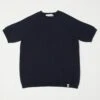 Peregrine Knitted Wool Tee - Navy -Hartford Sale Store PEREGRINE KNITTEDWOOLTEE NAVY