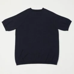 Peregrine Knitted Wool Tee - Navy -Hartford Sale Store PEREGRINE KNITTEDWOOLTEE NAVY1