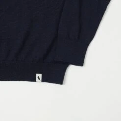 Peregrine Long Sleeve Wool Polo Shirt - Navy -Hartford Sale Store PEREGRINE LONGSLEEVEWOOLPOLO NAVY2