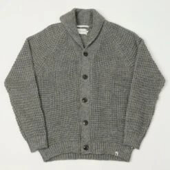Peregrine Waffle Shawl Cardigan - Steel