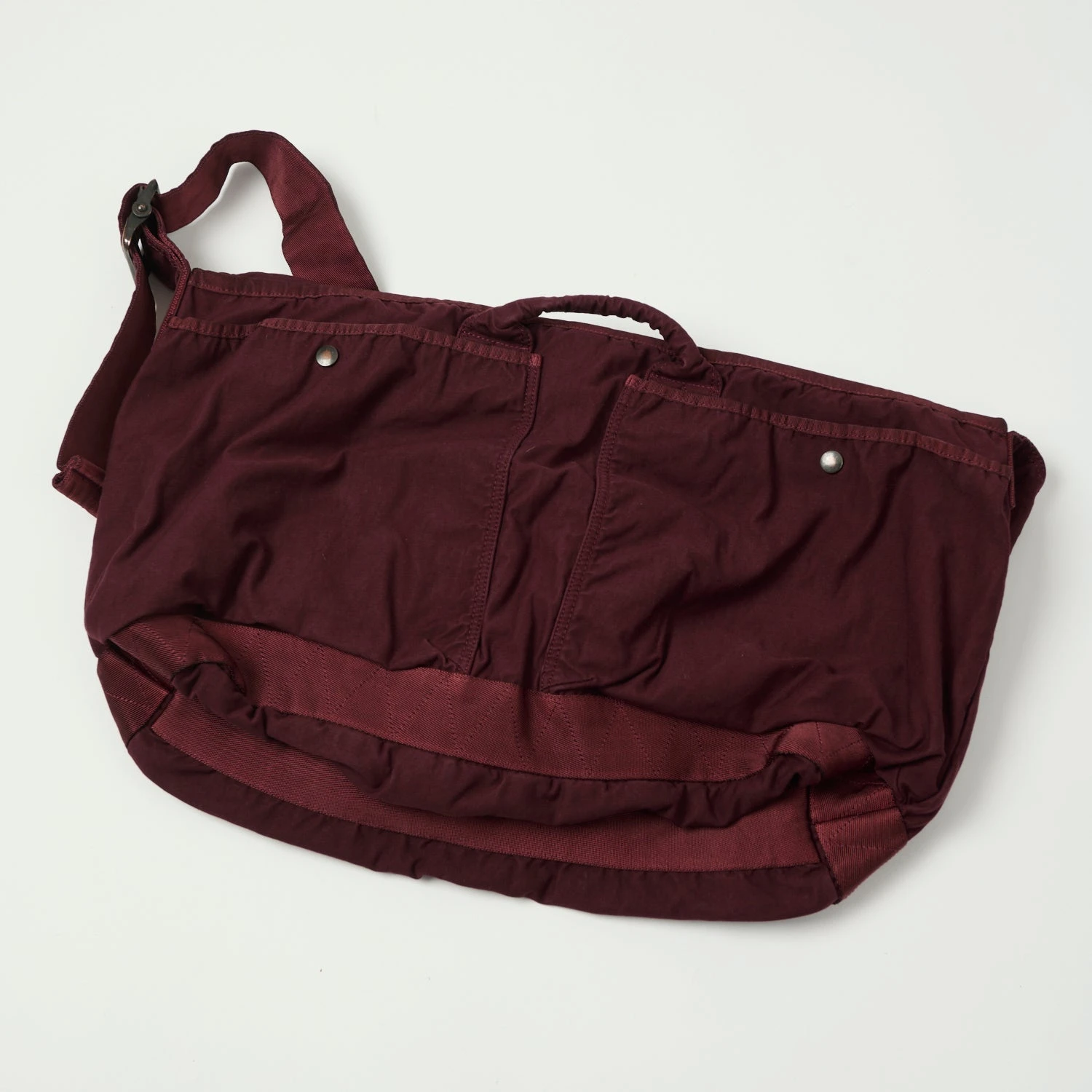 Porter-Yoshida & Co. Large Crag Messenger Bag - Burgundy 8 Porter-Yoshida & Co. Large Crag Messenger Bag - Burgundy - Image 6