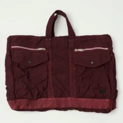 Porter-Yoshida & Co. Large Crag 2-Way Boston Bag- Burgundy