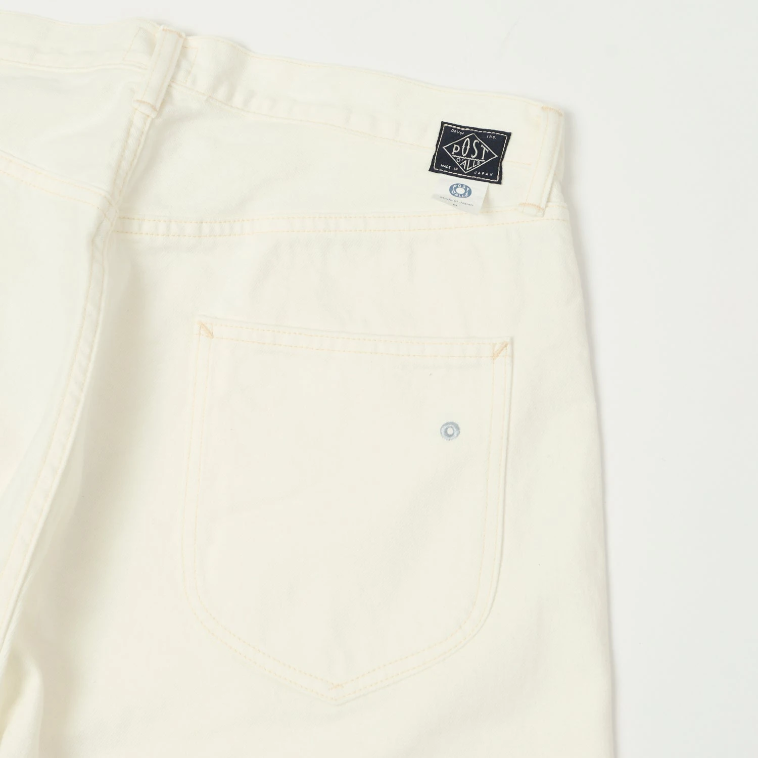 Post Overalls No.2 5-Pocket Denim Shorts - White 4 Post Overalls No.2 5-Pocket Denim Shorts - White - Image 2