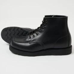 Red Wing 8137 6" Moc Toe Boots - Triple Black -Hartford Sale Store REDWING MOCTOECLASSIC BLACKBLACK4