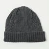 RoToTo Aran Cable Cotton Watch Cap - Black Denim -Hartford Sale Store ROTOTO ARANWATCHCAP BLACK