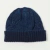 RoToTo Aran Cable Cotton Watch Cap - Dark Denim -Hartford Sale Store ROTOTO ARANWATCHCAP NAVY