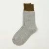 RoToTo 'Silk & Cotton' Double Face Crew Sock - Olive/Grey -Hartford Sale Store ROTOTO DOUBLEFACESOCKSSILKCOTTON 6