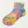 RoToTo Organic Cotton Pile Ankle Sock Tie Dye - Red/Yellow/Blue -Hartford Sale Store ROTOTO HEMPORGANICTIEDYEANKLESOCKS 6 7a17af39 286a 4ecc a87e 848b3a53f905
