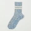 RoToTo OG Cotton Slub Stripe Sock - Blue -Hartford Sale Store ROTOTO SLUBSTRIPE2