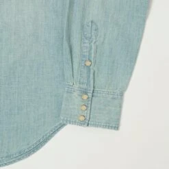 RRL Slim Fit Chambray Western Shirt - Davey Wash -Hartford Sale Store RRL CHAMNRAYWESTERNSHIRT DAVEY2