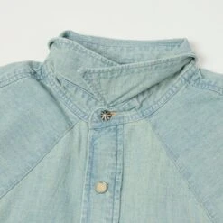 RRL Slim Fit Chambray Western Shirt - Davey Wash -Hartford Sale Store RRL CHAMNRAYWESTERNSHIRT DAVEY5