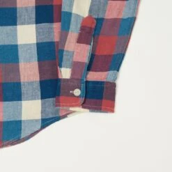 RRL Plaid Cotton-Linen Workshirt - Red/Indigo -Hartford Sale Store RRL COTTONLINENWORKSHIRT 2