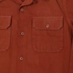 RRL Garment-Dyed Twill Camp Shirt - Brick -Hartford Sale Store RRL GARMENTDYEDTWILLSHIRT 2