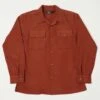 RRL Garment-Dyed Twill Camp Shirt - Brick -Hartford Sale Store RRL GARMENTDYEDTWILLSHIRT 5