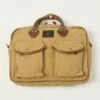 RRL Leather-Trim Canvas Briefcase - Khaki/Brown -Hartford Sale Store RRL LEATHERTRIMCANVAS BRIEFCASE2