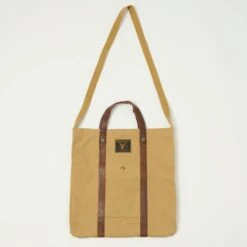RRL Leather-Trim Canvas Tote - Khaki/Brown