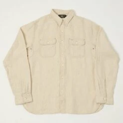 RRL Linen Herringbone Twill Workshirt - Natural