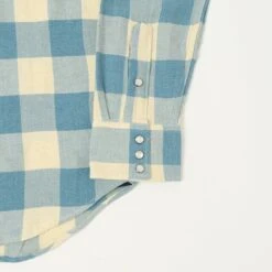 RRL Slim Fit Plaid Twill Western Shirt - Indigo/Cream -Hartford Sale Store RRL PLAIDTWILLWESTERNSHIRT 2