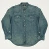 RRL Slim Fit Denim Western Shirt - Dark Wash